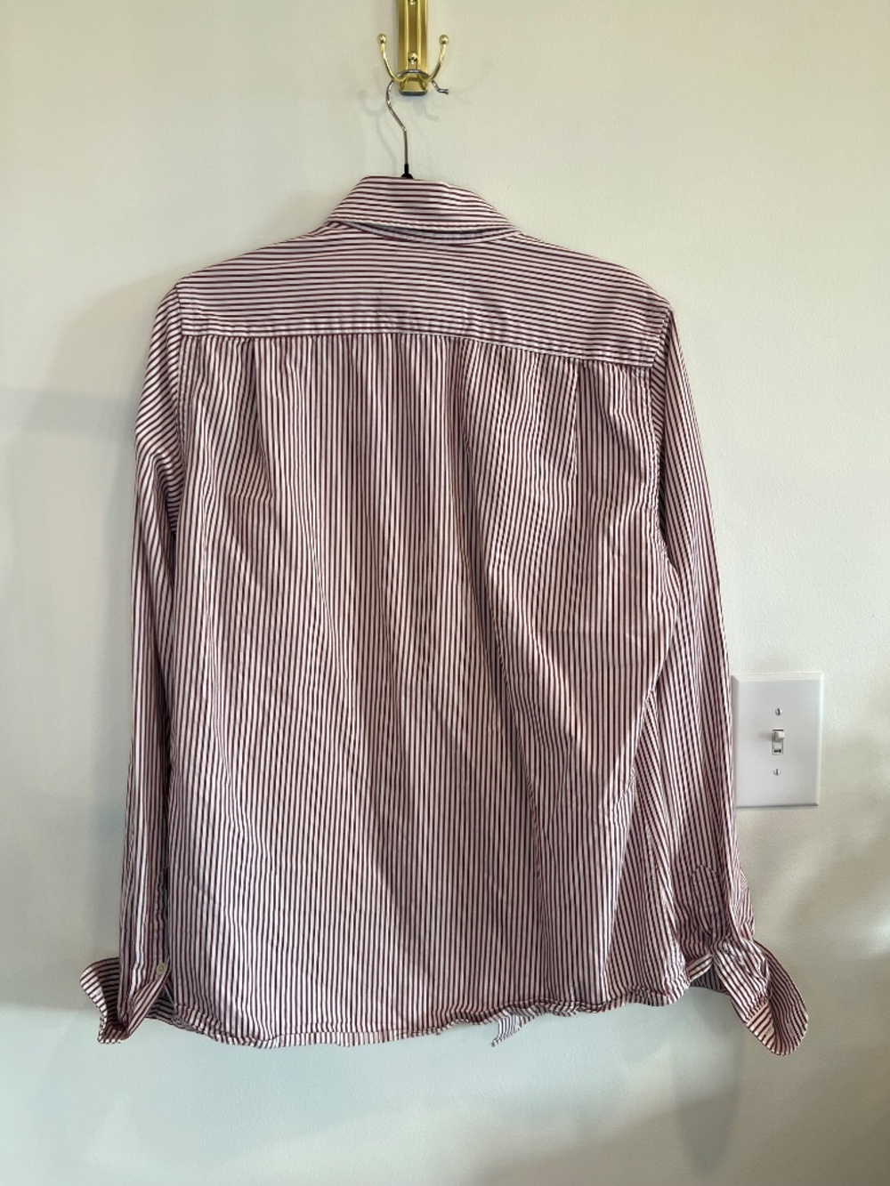Hollister Pacific Merch Red Stripe Button Down Shirt Cotton Size M - Picture 2 of 4